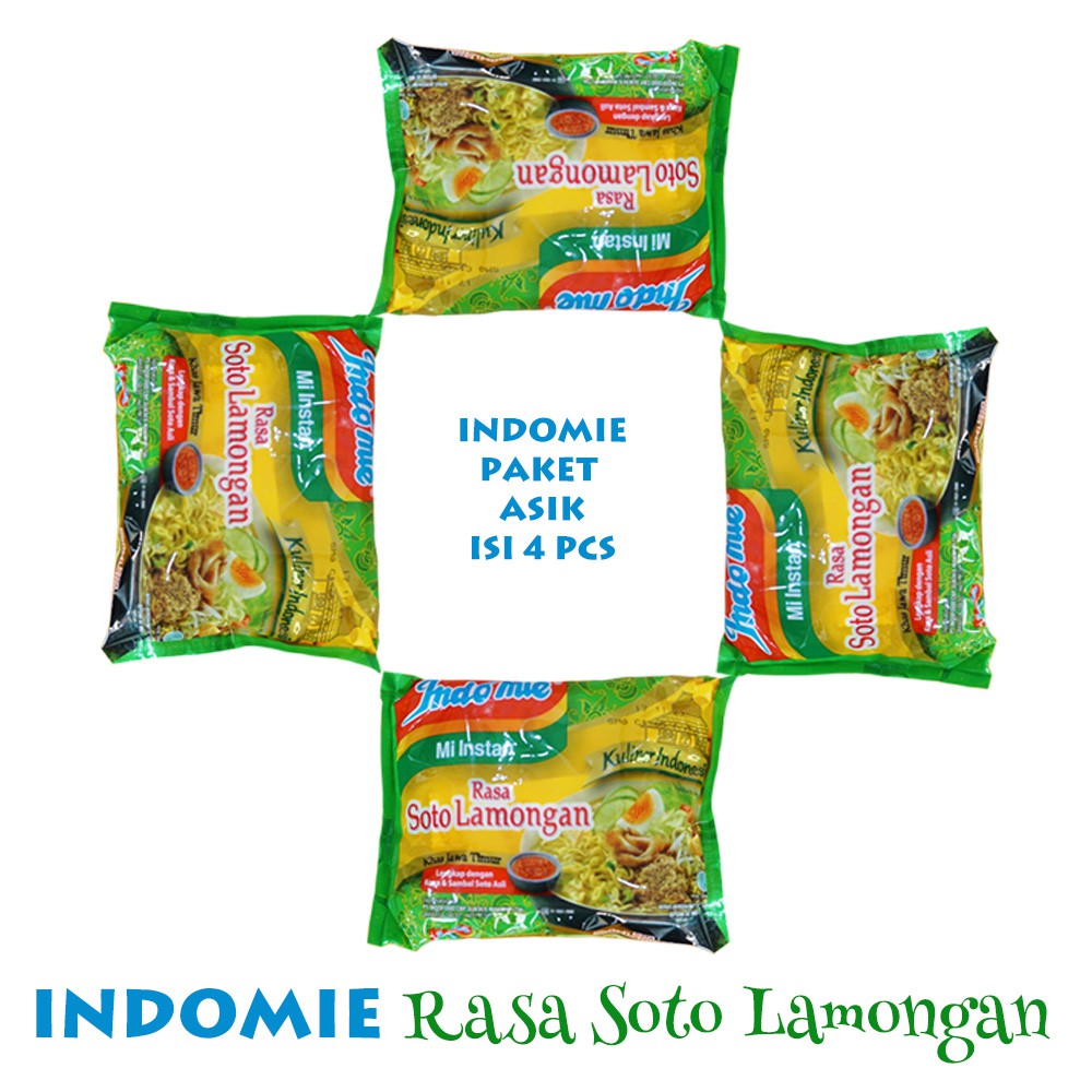 

Indomie Soto Lamongan 80gr Paket ASIK isi 4pcs Packing Aman