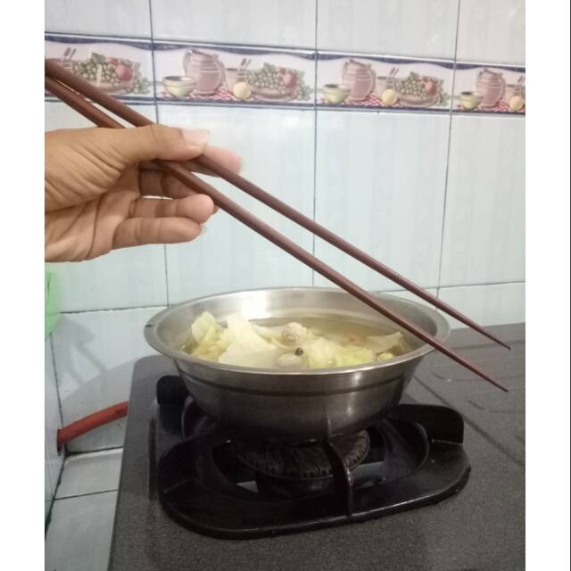 Sumpit Kayu Lancip Jumbo Sumpit Panjang  Hot  Pot  Sumpit 