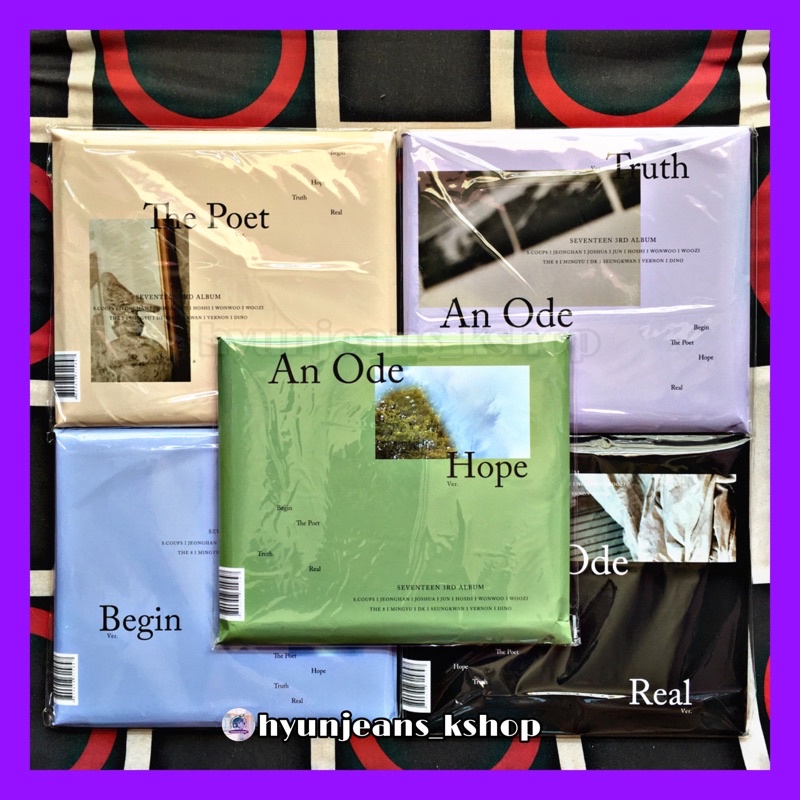 [READY STOCK] SEVENTEEN / SVT The 3rd Album - AN ODE (Truth, Real, The Poet, Begin, Hope ver.) carat