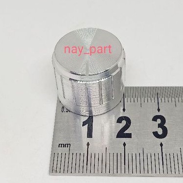 Knop Potensio 20mm Silver