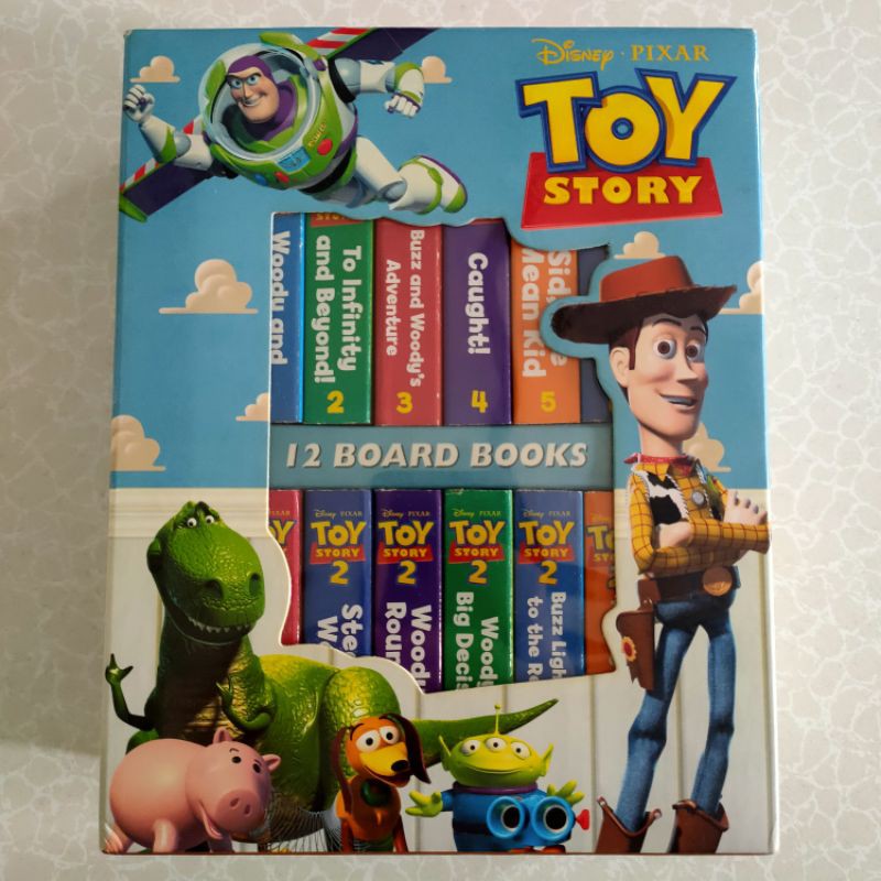 PRELOVED 95% MULUS ❤️ (Liat Foto utk Kondisi)  BOOK BLOCK : DISNEY PIXAR TOY STORY (12 BOARD BOOKS)