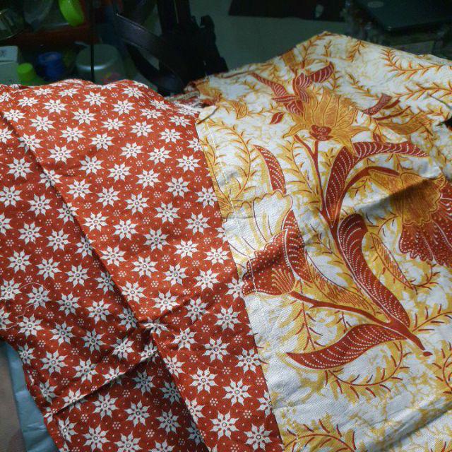 Tey-17 Batik Wanita Asj Sa Hrb026 Kenongo Kemeja Tosca Pendek