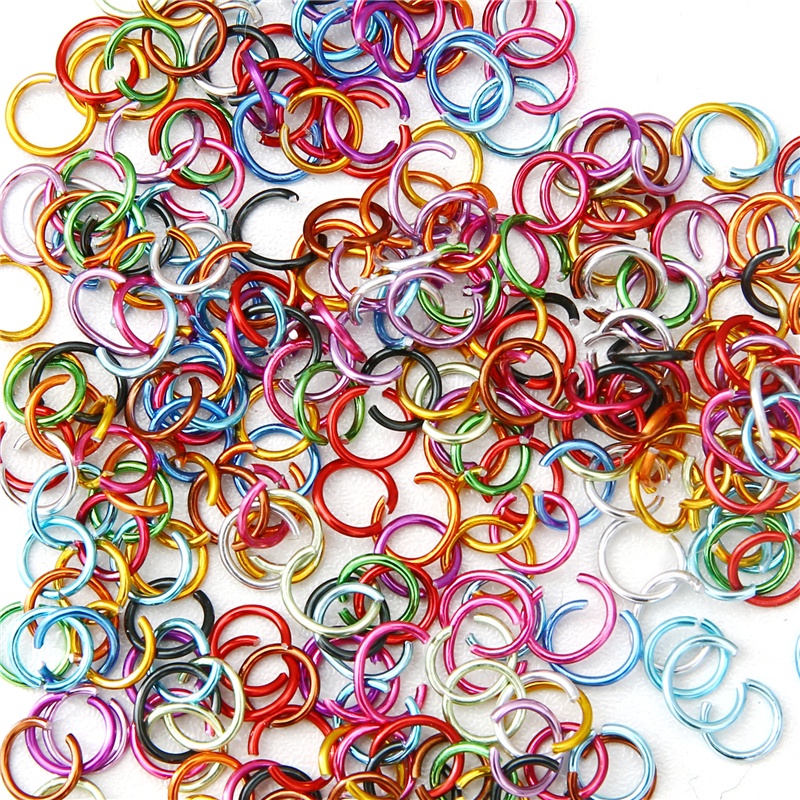 300pcs/bag 0.8x6 mm Colorful Open Jump Rings Split Jump Ring Connector For Diy Jewelry Making Findings Accessories Supplies