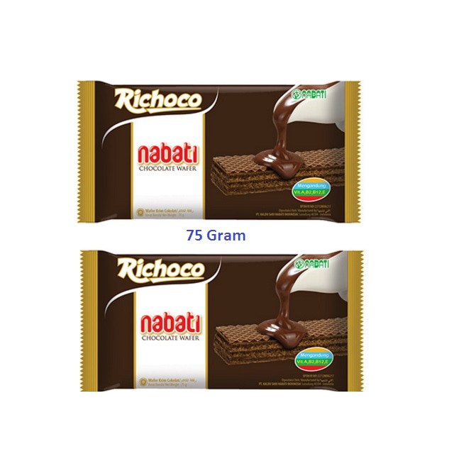

Wafer Krim Coklat | Richoco Nabati Chocolate Wafer 75 Gr