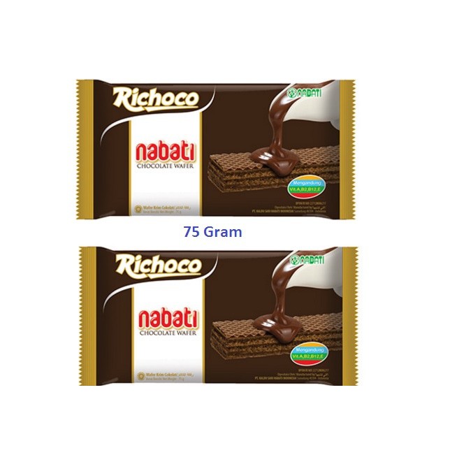 

Wafer Krim Coklat | Richoco Nabati Chocolate Wafer 75 Gr