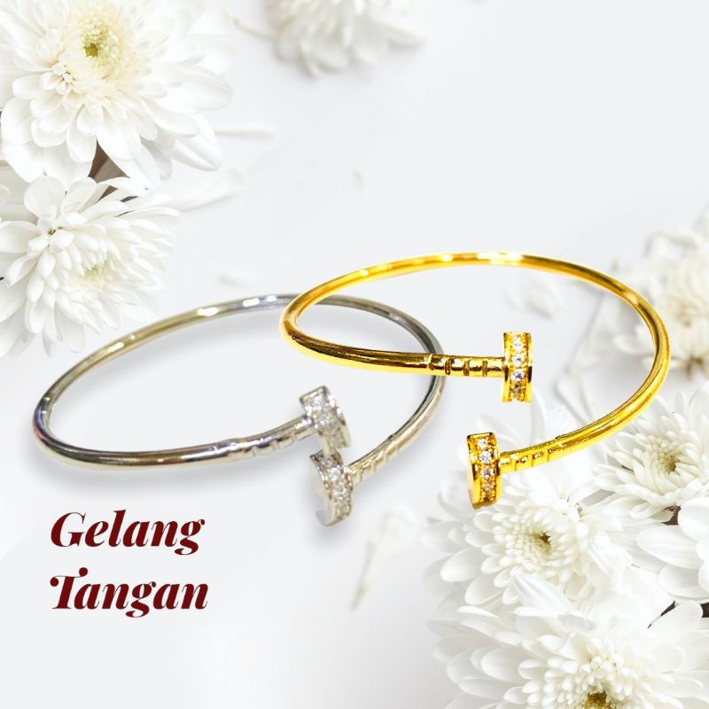 gelang wanita gelang lapis emas//perhiasan//gelang pengganti emas