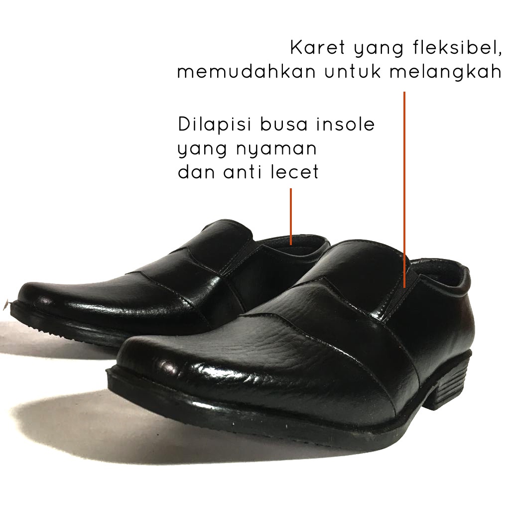 Sale!! Sale!! Sepatu Kerja Kantoran Pria Cowok Dewasa Bahan Synthetic Leather / Sepatu Pantofel Fantofel Formal Resmi Warna Coklat Elegan Kekinian dan Murah