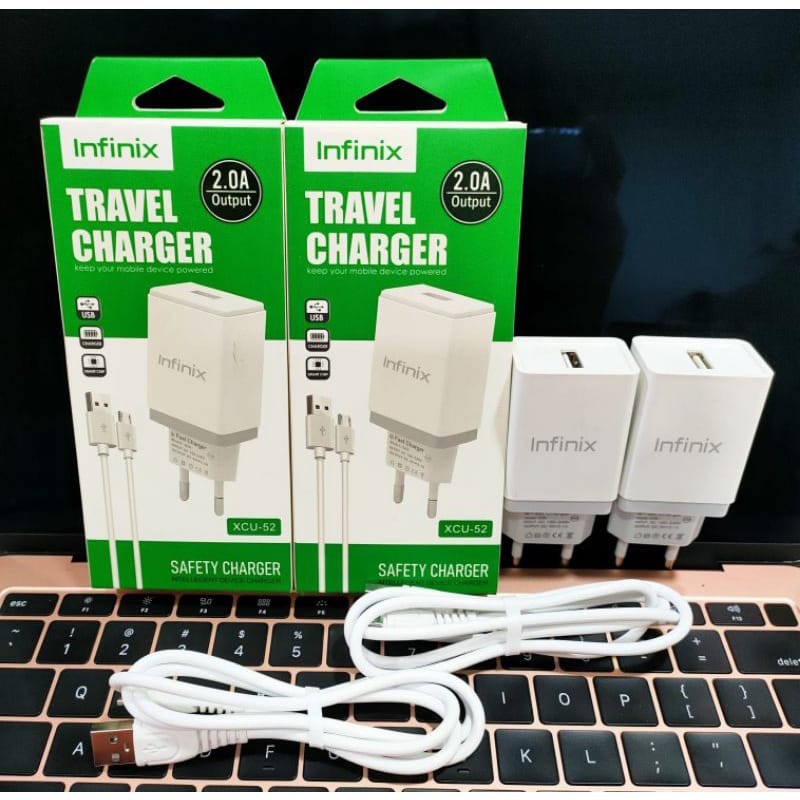 charger INFINIX hot 9 / hot 10 Xcu32 micro usb original fast charging - xcu52