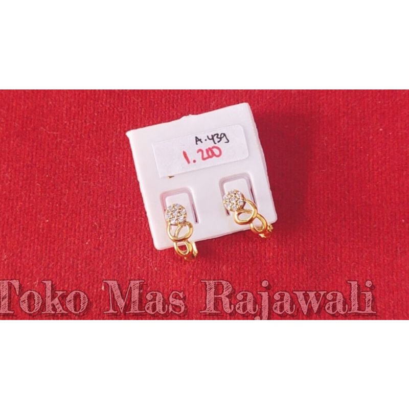 Anting Abstrak mdl jepit kadar 375 UBS mas jakarta poles Singkawang Emas Kalimantan mas poles Jakart