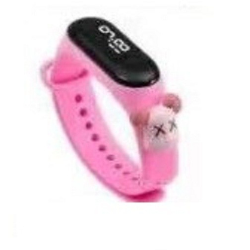 Brgunik - Jam Tangan Elektronik Led Anti Air Bahan Silikon Untuk Anak / Jam Tangan Karakter JT027-PINK GLOOMY BEAR
