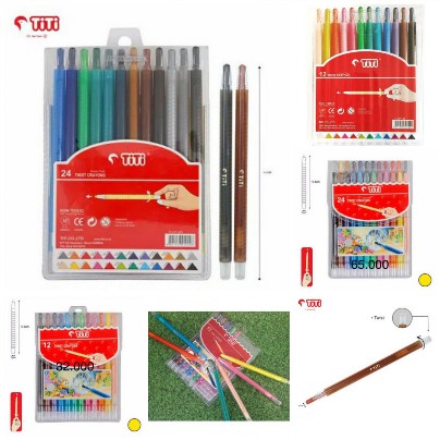 TITI CRAYON PUTAR / CRAYONS PUTAR TITI / TWIST CRAYONS 12 / 24 WARNA