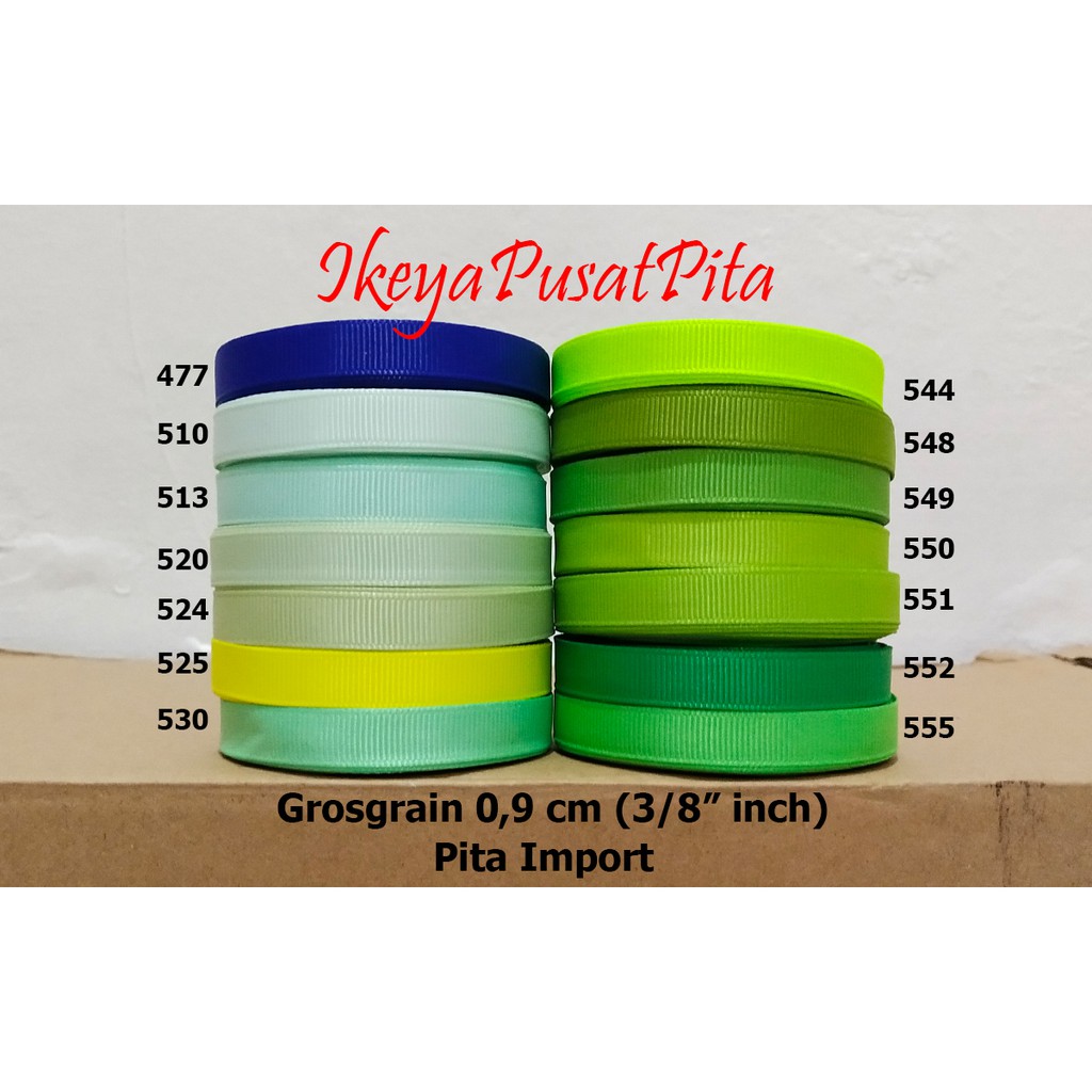 

(10 yard) Pita Grosgrain Polos 0,9 cm (3/8" inch) | Pita import | Grosgrain Ribbon 9 mm pg 9 | Toko Bahan Craft | Ikeya Pusat Pita