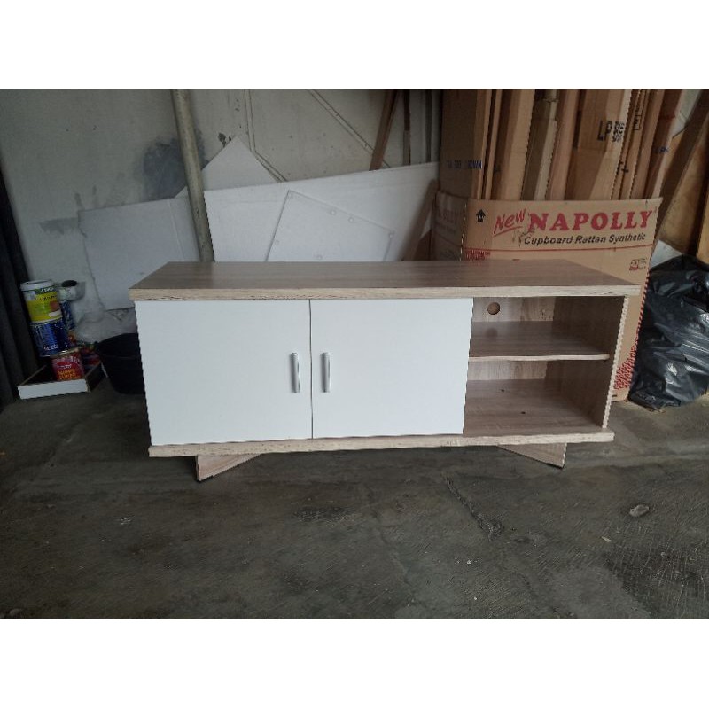 Meja rak TV 120 putih krem BF033 - CARGO