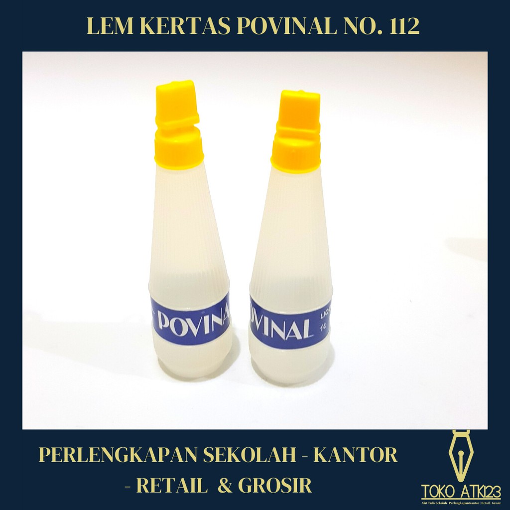 Lem Kertas Cair Merk Povinal Besar No. 112