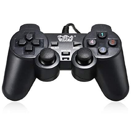 Game Pad USB SINGLE WELCOM XSHOCK2 BLACK - Single Joystick (WE-830S)