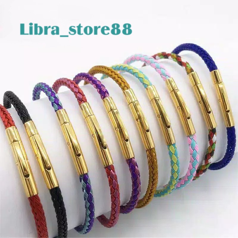 Gelang Tali Kawat Waterproof Gold