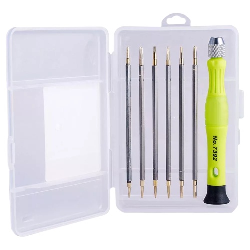 Obeng Set Bolak Balik 7 in 1 Aisilin 7392 7pcs Screwdriver Plus Minus Star Reparasi Tools Jam HP