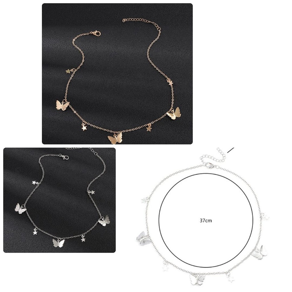 Kalung Wanita Murah Kalung Wanita Paling Laris Fashion Butterfly Pentagram Necklace