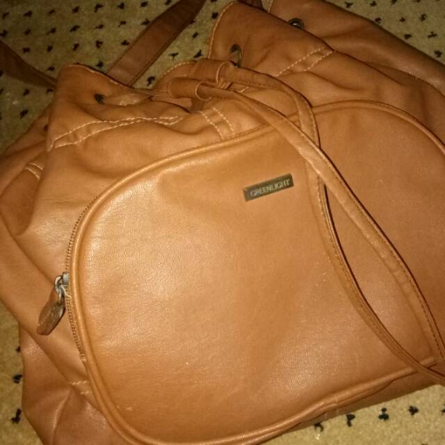 Tas kulit ori green light/three second