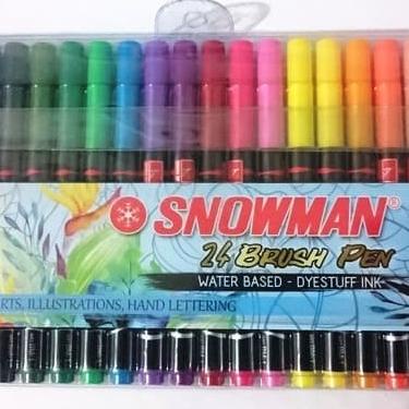 

(BISA COD) Snowman Brush Pen 24 Warna MURAH Kode 1119