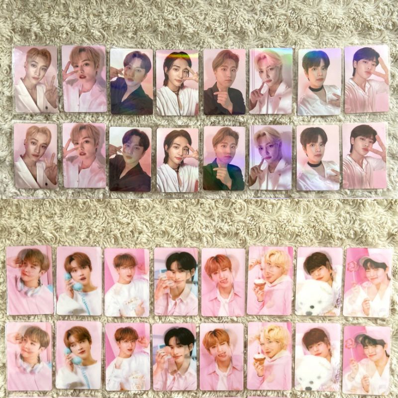 PC Nacific X Stray Kids Lenti & Holo Pink Set Ot8 Event 3 4 Ready Stock Photocard Lenticular Hologra