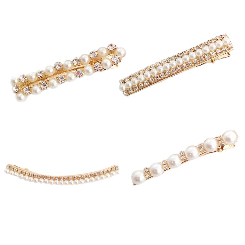 Siy Jepit Rambut Duckbill Bahan Metal Hias Mutiaraberlian Imitasi Gaya Vintagemewah Untuk Wanita