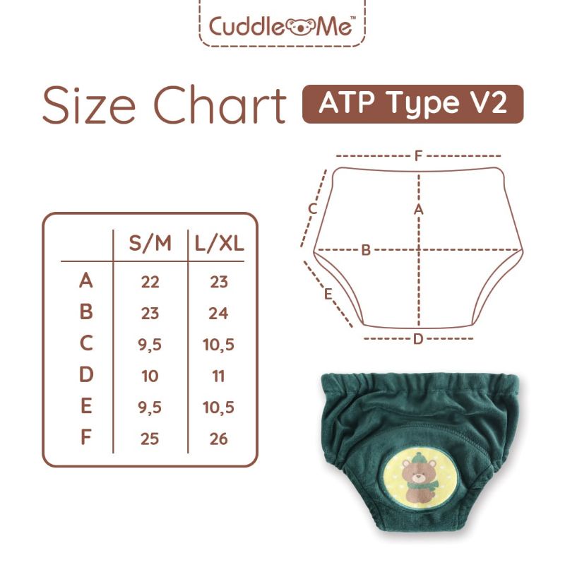 Cuddle Me Adjustable Training Pants Bayi Celana Tatur Belajar Pipis Balita Toilet Potty Training