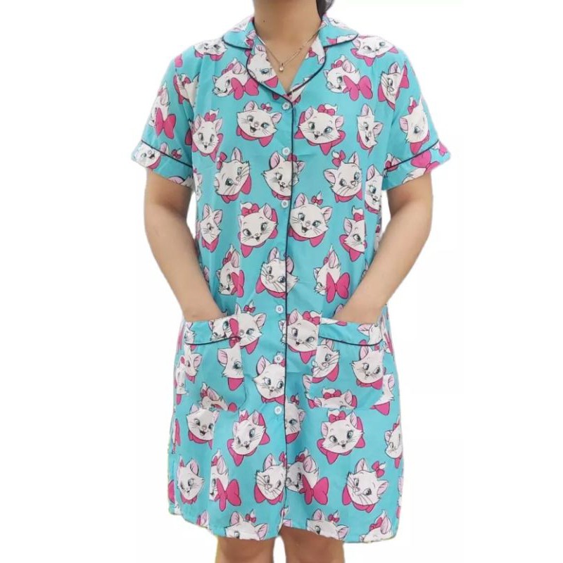 XAC-Baju Tidur Piyama Daster Dewasa motif Marie Cat