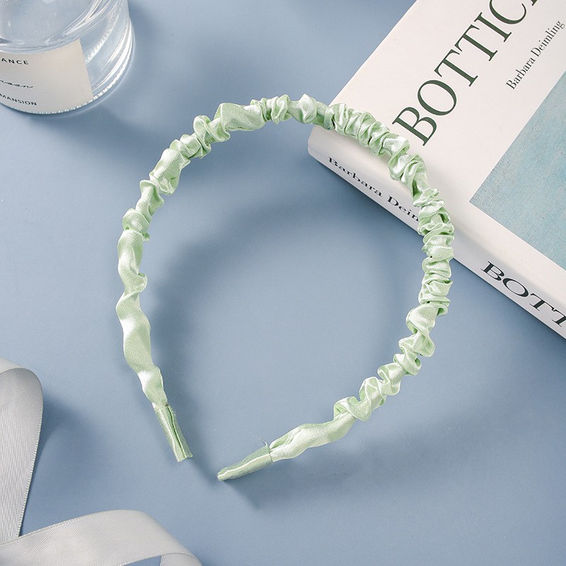 Bando Korea Kerut Wanita Aksesoris Fashion Wanita / Bandana Scrunchie Korea Aneka Warna-AR-100 #5 Hijau