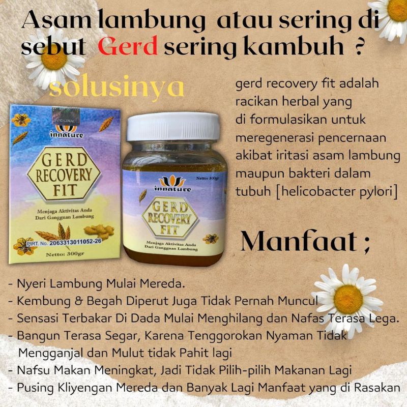 madu gerd recovery fit / obat lambung / obat asam lambung / obat maag / obat herbal lambung mengobat