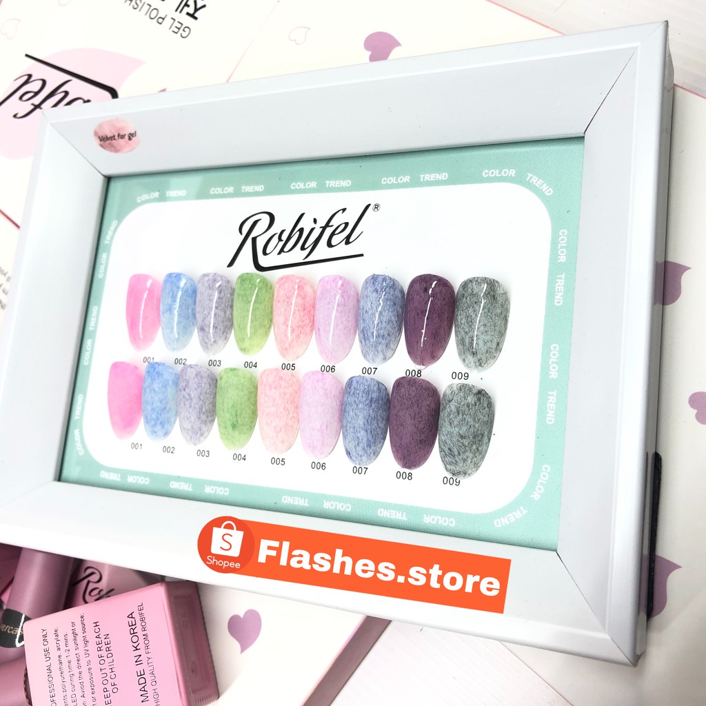 ROBIFEL Velvet Fur Gel NAIL POLISH GEL 15ml Made In Korea