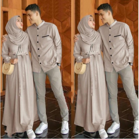 PROMO LEBARAN  2022 COUPLE ESTIKA BAJU COUPLE BRUKAT ROK TUTU PREMIUM SARIMBIT LEBARAN MURAH  MAROON