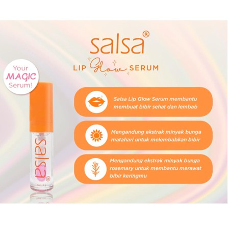 Salsa Lip Glow Serum 3gr | Serum Bibir Twilight Coral Nude BPOM