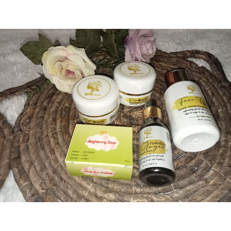PAKET WAJAH WHITENING SABUN PADAT + SERUM ERL BEAUTY