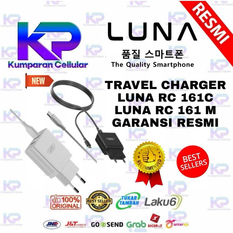 LUNA TRAVEL CHARGER RC 161 J/M GARANSI RESMI 1 TAHUN