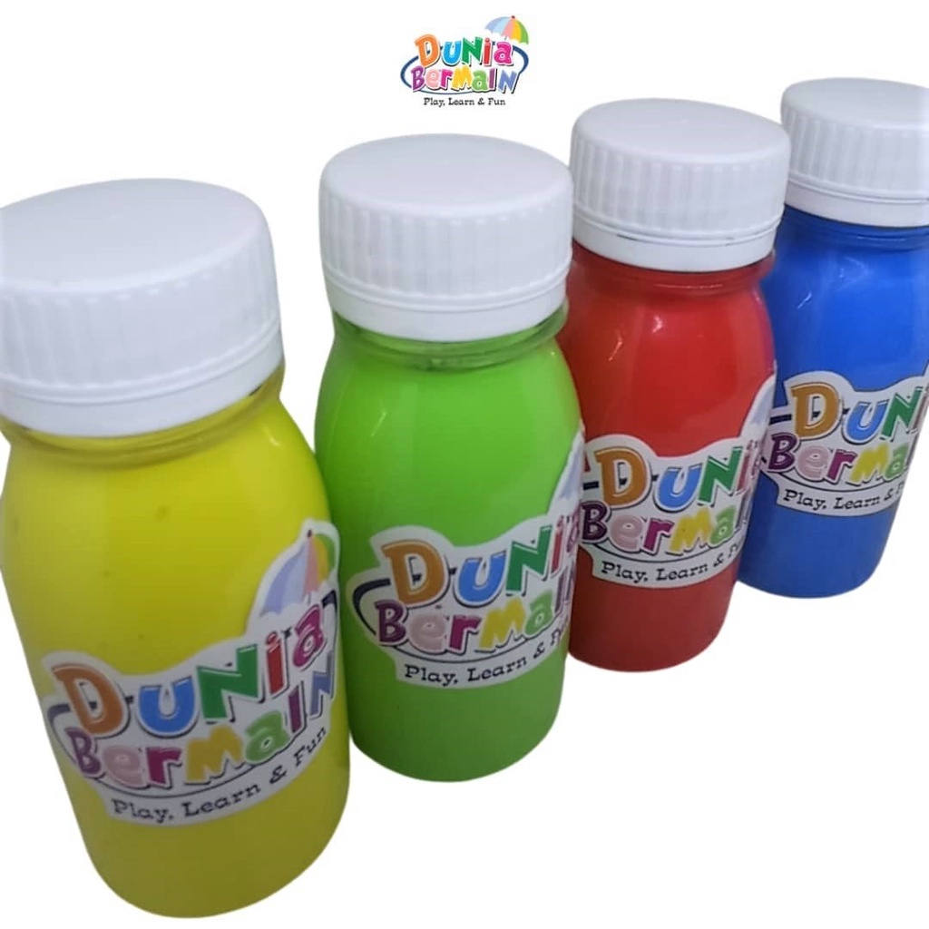 Cat Lukis / Super Washable Finger Paint / School Paint / Cat Anak 10ml 60ml