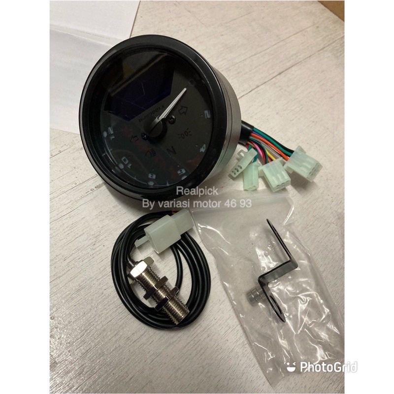 Jual Speedometer Digital Bulat Universal Litron Motor W175 Benelli