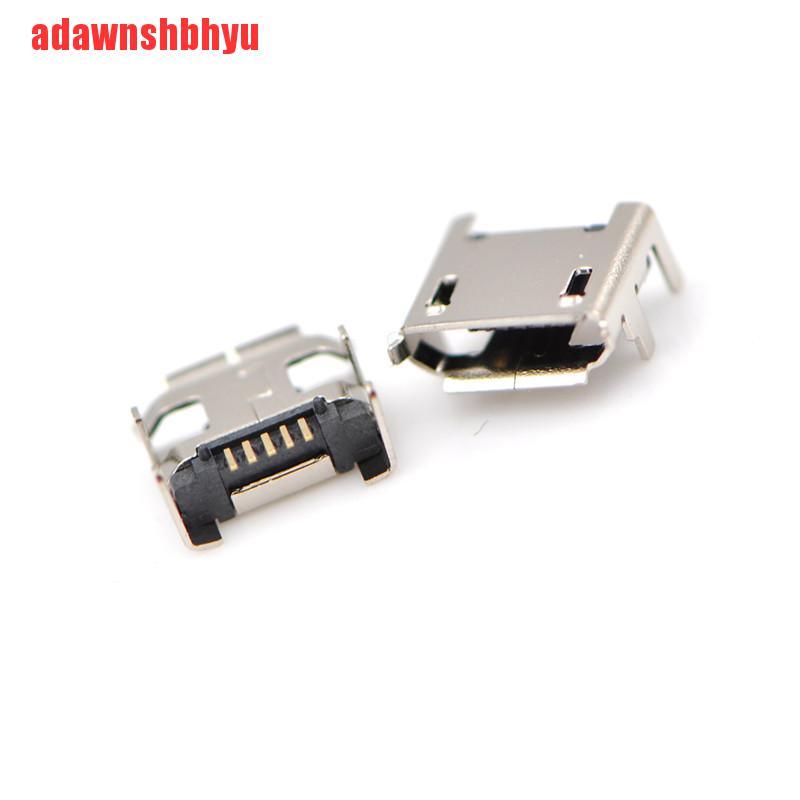 10pcs Micro Usb Tipe B Female 5 Pin Untuk Konektor Jack