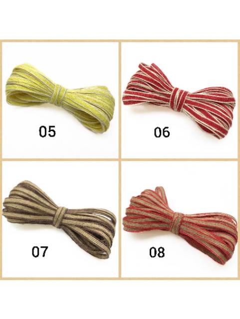 25 YARD - 0.6 CM | PITA GONI WARNA 1/4 INCH | 12 PILIHAN WARNA