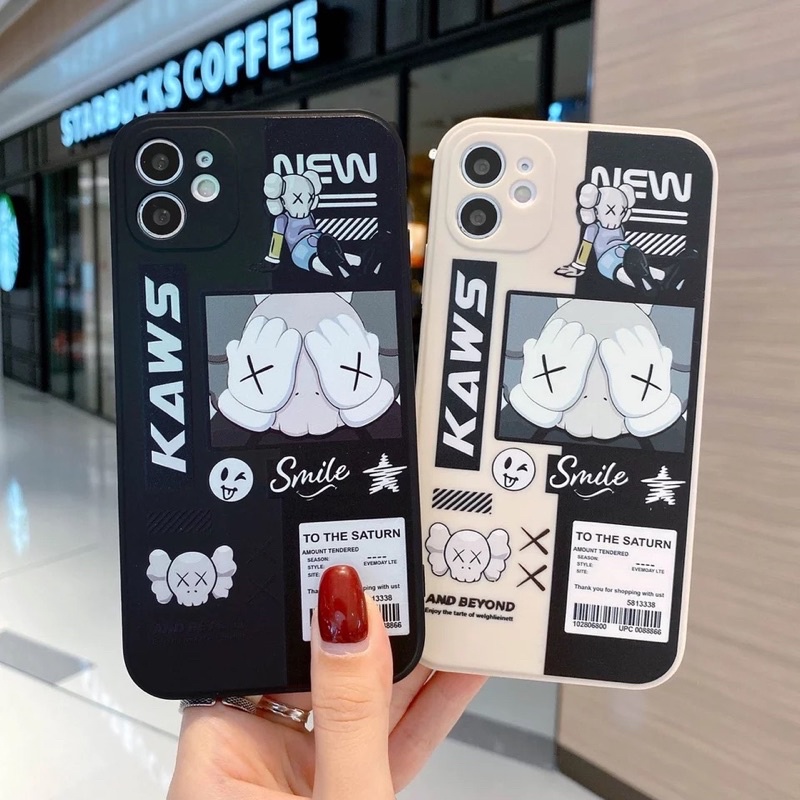 Case Silicon KAWS OPPO A1K A3S A5S A7 A12 A11K NEO 9 A37 A37F NEO 7 A33 A33W F5 F7 F9 F9PRO PRO Case Square Edge Softcase Kaws Casing