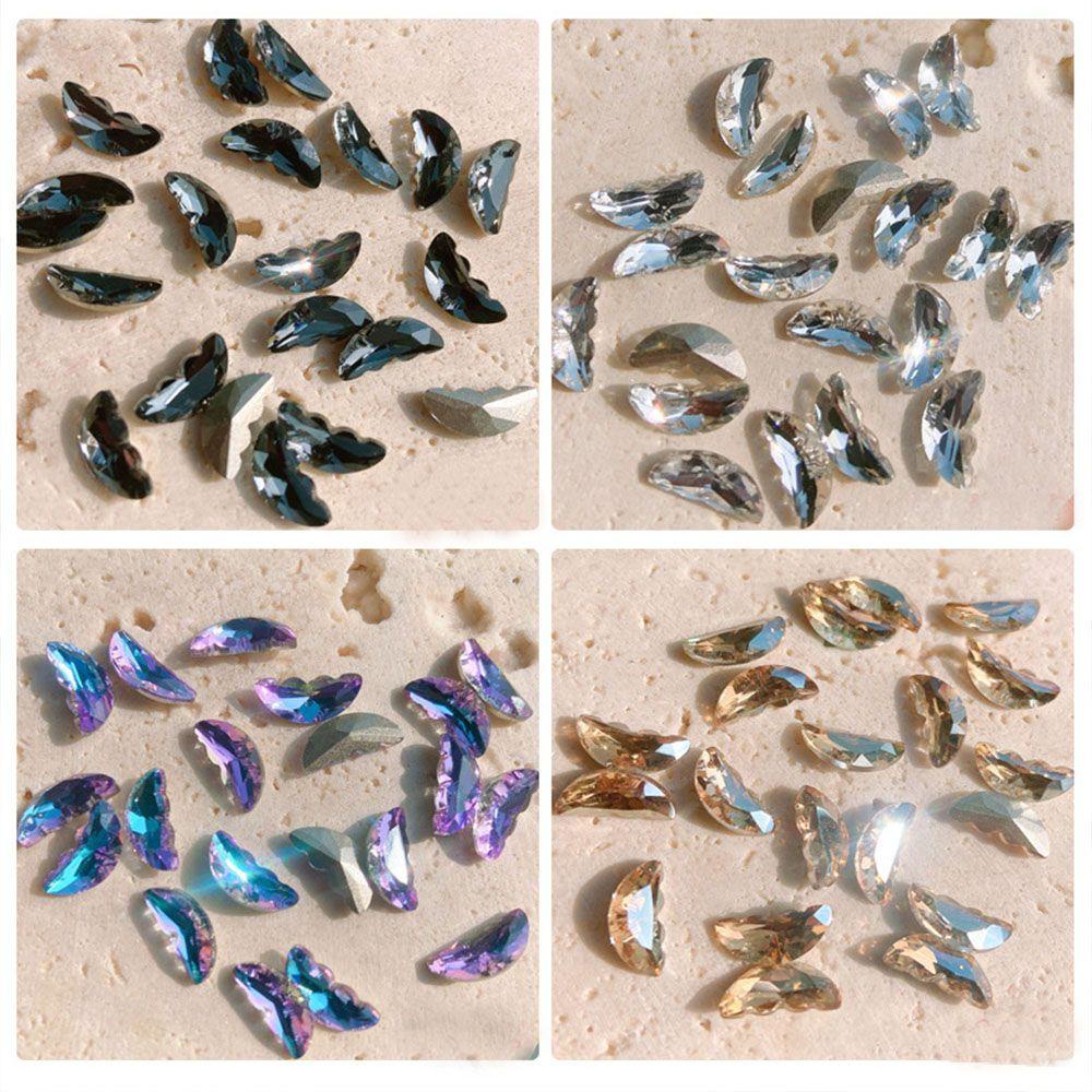 AUGUSTINA Agustina Pesona Kuku 3D 20pcs Salon Kuku Manikur Aksesoris Kristal Nail Rhinestones