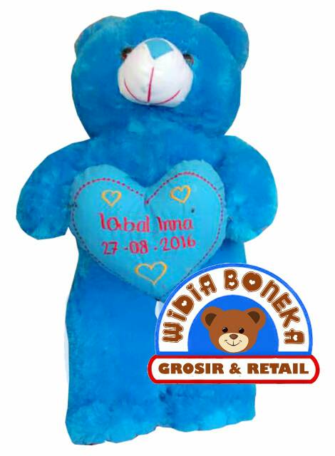 { Ukir Nama / Foto } Boneka Teddy Bear Beruang Panda Jumbo 80 cm