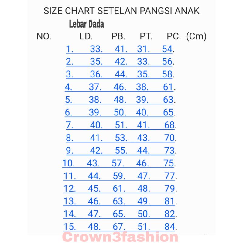 Setelan Pangsi Anak - Remaja One Set (1 SERI = 3 SET )*Bisa COD