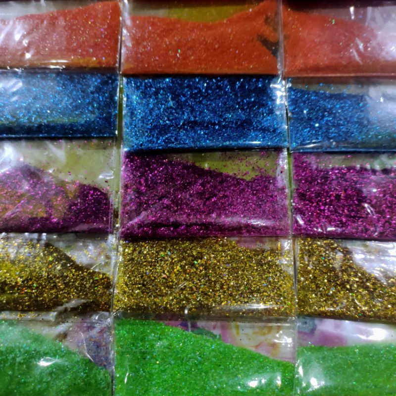 Glitter / bubuk Gliter / serbuk gliter / Glitter bubuk / Glitter warna / Glitter slime powder slime