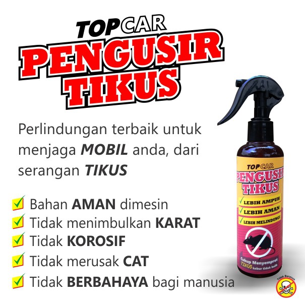 TOP Car Rat Repellent - Paket Hemat Spray dan Refill / Cairan Anti Tikus / Ampuh Usir Tikus / DSM