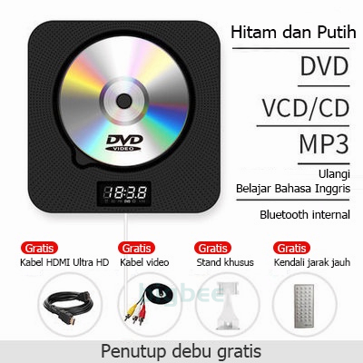 Portabel DVD/Pemutar CD/Dinding Mount Bluetooth/Dual Pull Switch/Home Audio Music Player/Aux dan USB Audio lyfe Dukungan