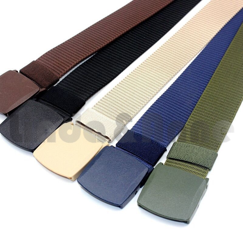 Ikat Pinggang Pria Canvas Kain Nylon Men Belt Nylon Canvas Anti Metal Detector / Sabuk Pria Canvas