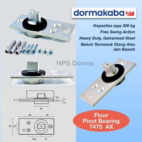 PERTUKANGAN MATERIAL BANGUNAN PIVOT BEARING 7475AX 300 KG (ENGSEL LANTAI)