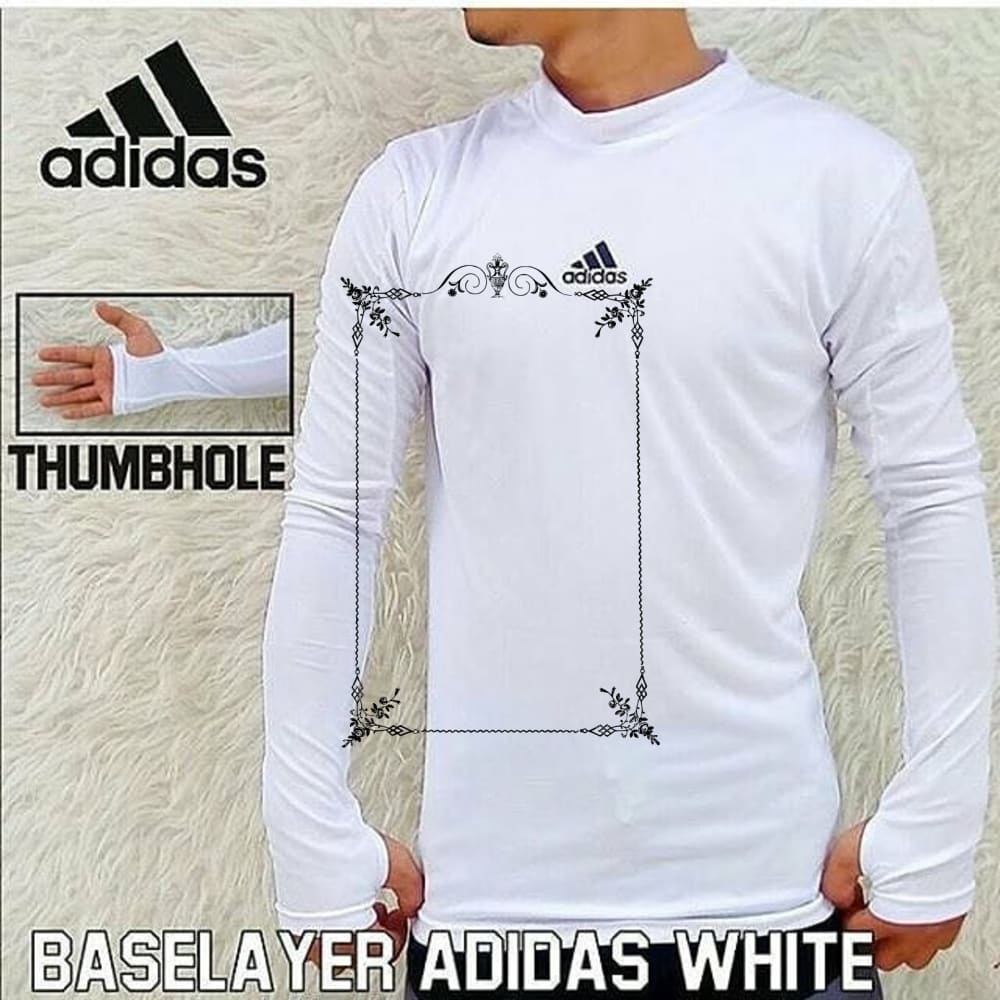 Murah Manset Adidas Baselayer Panjang Thumbole Kaos Futsal Sepak Bola Daleman Olahraga Keren