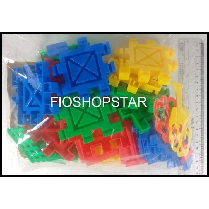 Mainan Edukasi Anak Plastik Bongkar Pasang Lego Rumah
